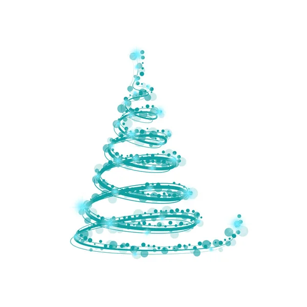 Karácsonyfa Fényvektor Háttér Kék Sárga Háttér — Stock Vector