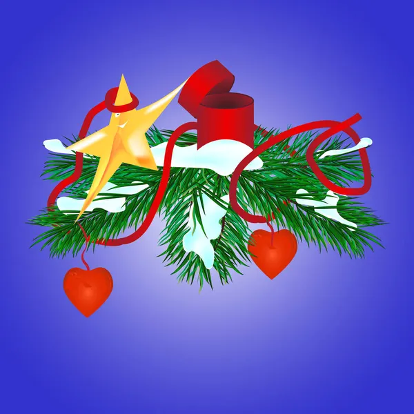 Bonne Année Carte Vœux Affiche Boule Décorations Noël Vectorielles Avec — Image vectorielle