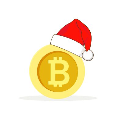 Beyaz arkaplanda bitcoin rozhdestvensky sikkesi