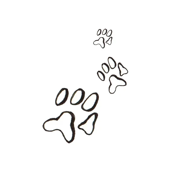 배경에 고양이나 의발을 잉크로 스타일 — 스톡 사진