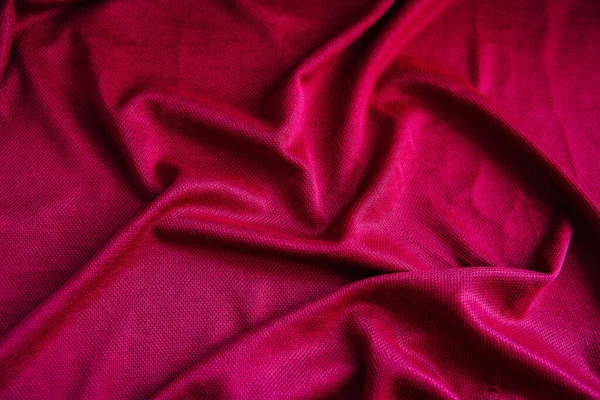 Világos Rózsaszín Lila Szövet Egy Darab Anyag Lila Redőkkel Textúra — Stock Fotó