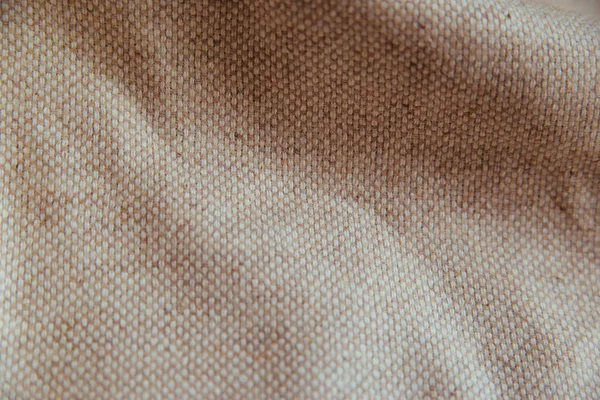 Beżowa Tkanina Lniana Dla Draperii Kawałek Bawełny Fałdami Zgnieciona Tekstura — Zdjęcie stockowe
