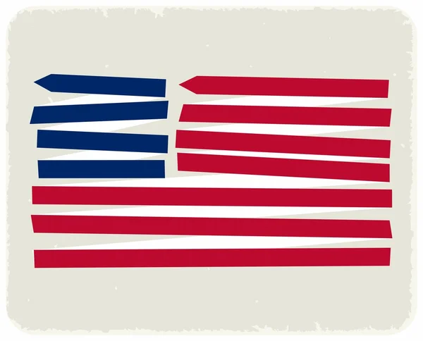 Κορδέλα σημαία ΗΠΑ στυλ — Διανυσματικό Αρχείο