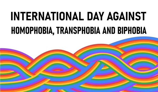 International Day Homophobia Transphobia Biphobia Vector Horizontal Poster — Vettoriale Stock