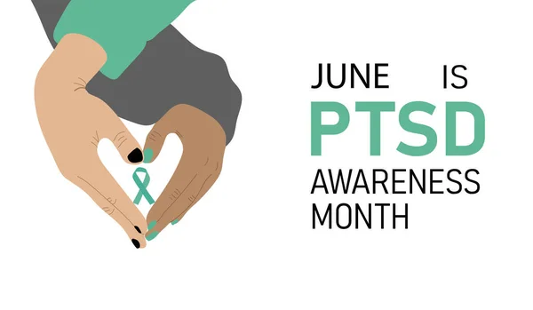 Post Traumatic Stress Disorder Awareness Month — Vector de stock