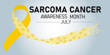 Sarkoma kanseri kurdelesi. Çiçekli kurdelenin yatay çizimi. 