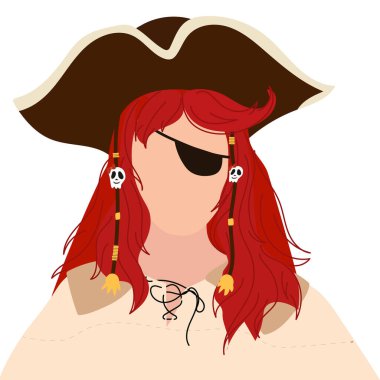 Capitan woman. Vector illustration