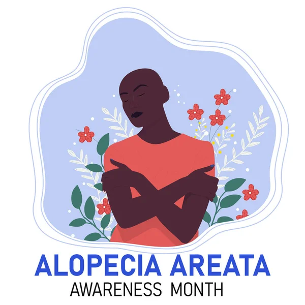 Alopecia Awareness Month Poster — Vector de stock