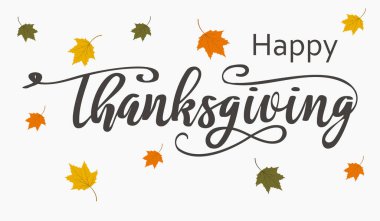 Şükran Günü mektupların kutlu olsun. Yatay tebrik kartı. Vektör illüstrasyonu