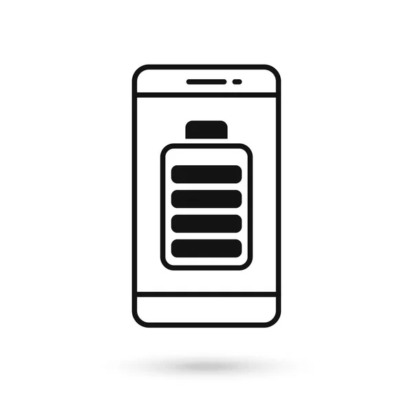 Дизайн Мобильного Телефона Полной Батареей — стоковый вектор
