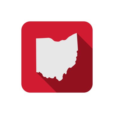 Ohio 'nun uzun gölgeli kare haritası