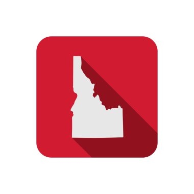 Uzun gölgeli Idaho eyalet kare haritası