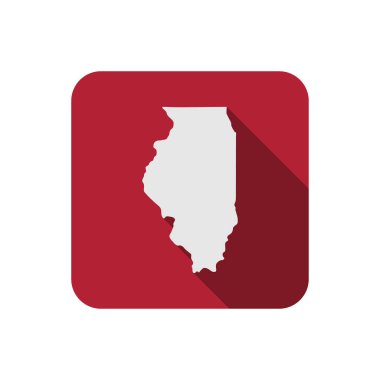 Uzun gölgeli Illinois eyalet kare haritası