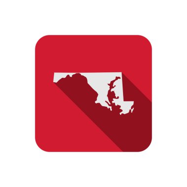 Uzun gölgeli Maryland kare haritası