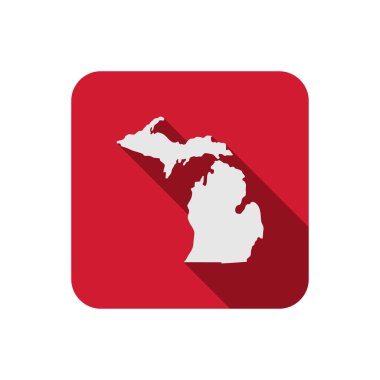 Michigan 'ın uzun gölgeli kare haritası