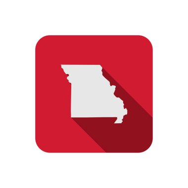 Missouri eyaletinin uzun gölgeli kare haritası