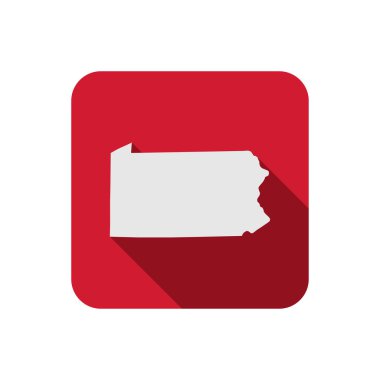 Pennsylvania eyaletinin uzun gölgeli kare haritası