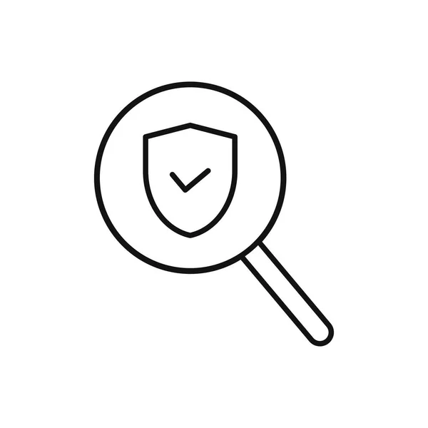 Security Scan Ikonen Platt Design — Stock vektor
