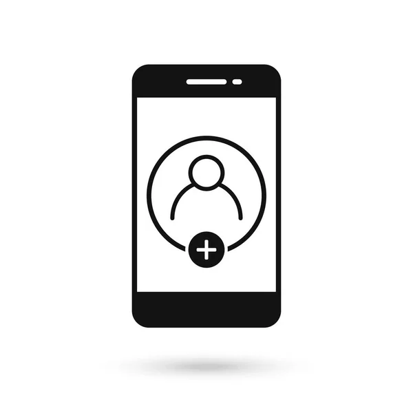 Иконка Мобильного Телефона Плоский Дизайн Пустым Шаблоном Аватаром Знак — стоковый вектор