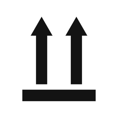 Dikkat işareti ile tut, yukarı işareti.