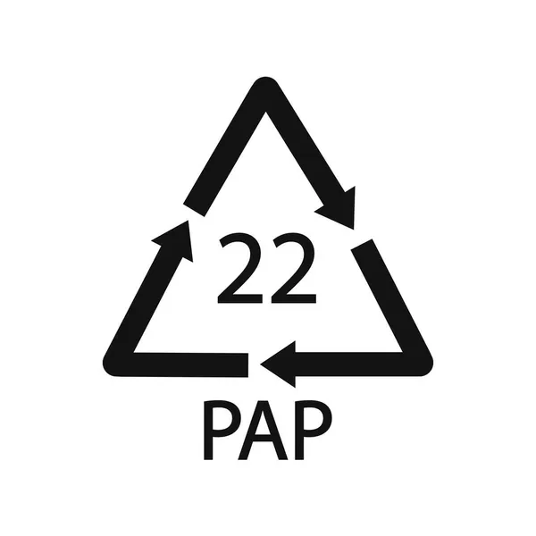 Symbole Recyclage Papier Pap Illustration Vectorielle — Image vectorielle