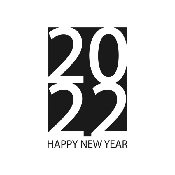 2022 Szczęśliwego Nowego Roku Projekt Tekstu Logo Szablon Projektowania Numerów — Wektor stockowy