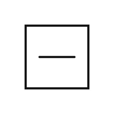 Kuru düz çamaşırhane işareti vektör simgesi.