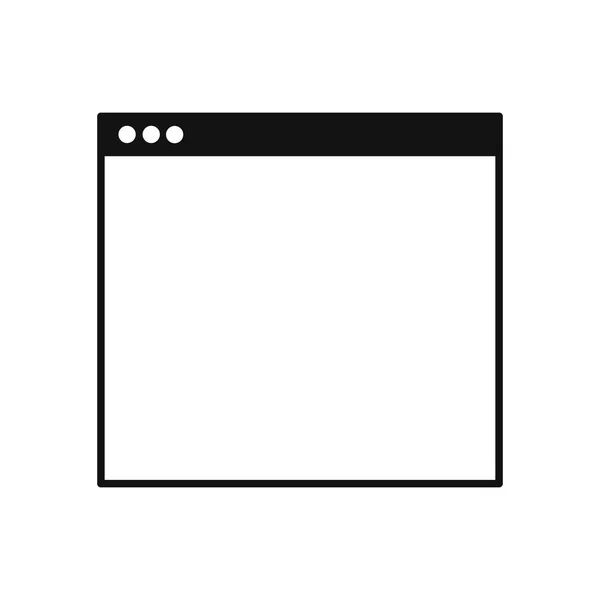 Webbläsarfönster Mall För Webbplatsens Gränssnitt — Stock vektor