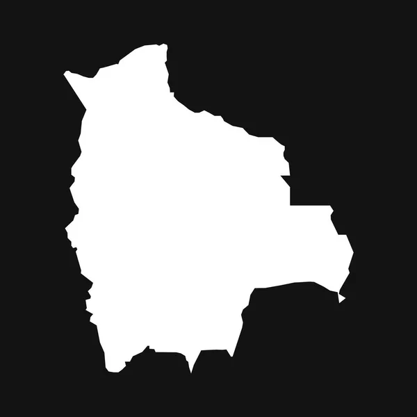 玻利维亚黑色背景地图 — 图库矢量图片