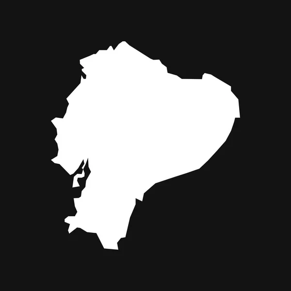 エクアドル地図黒の背景 — ストックベクタ