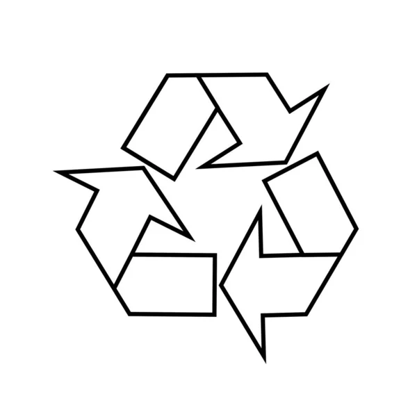 Recycling Symbol Dreieckige Recycling Ikone — Stockvektor