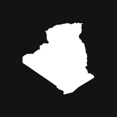 Cezayir 'in Kara Arkaplan Haritası