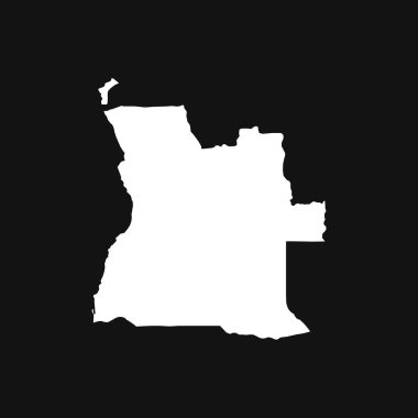 Angola 'nın Siyah Arkaplan Haritası