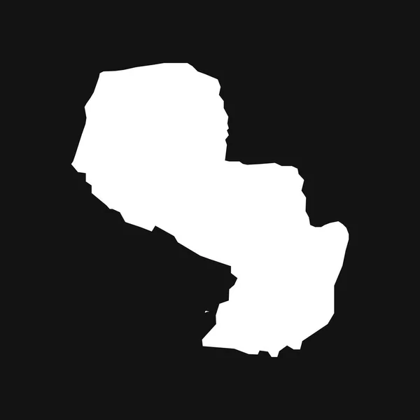 Παραγουάη Χάρτης Μαύρο Φόντο — Διανυσματικό Αρχείο