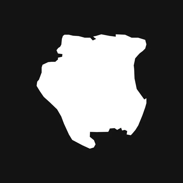 Surinam Karte Auf Schwarzem Hintergrund — Stockvektor