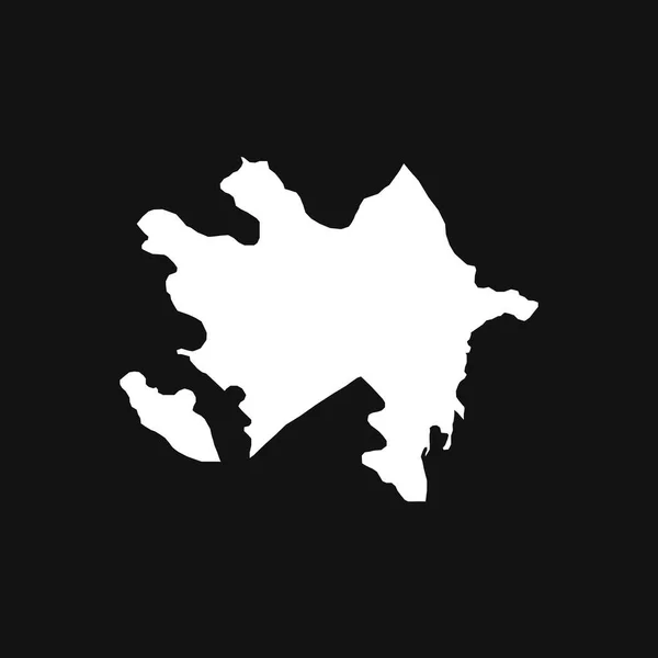 黒の背景にアゼルバイジャンの地図 — ストックベクタ
