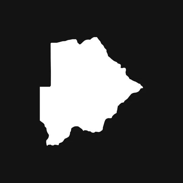 Карта Ботсваны Чёрном Фоне — стоковый вектор