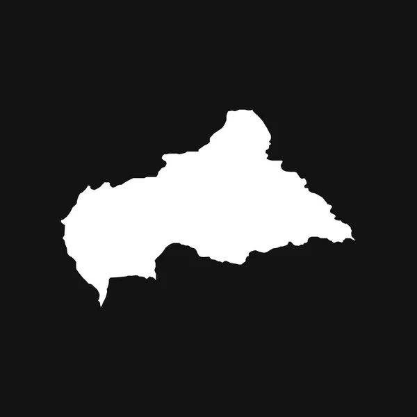 Kaart Van Centraal Afrikaanse Republiek Zwarte Achtergrond — Stockvector