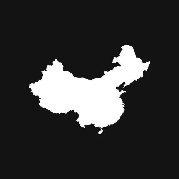 Carte Chine Sur Fond Noir — Image vectorielle