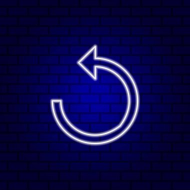 Parlak yönlü ok neon ışığı. Vektör illüstrasyonu.