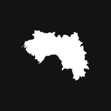 Siyah Arkaplanda Gine Haritası