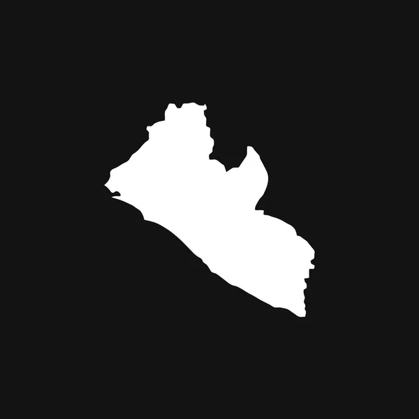 Карта Либерии Чёрном Фоне — стоковый вектор