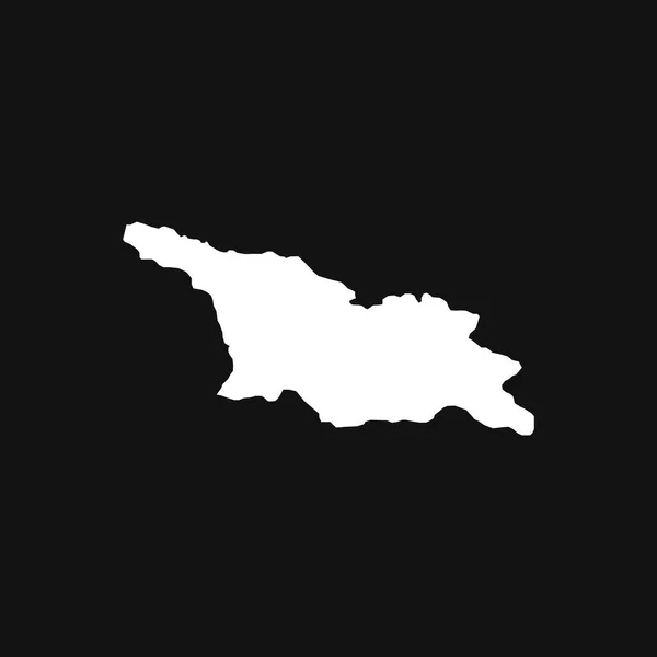 Mapa Georgia Fondo Negro — Vector de stock