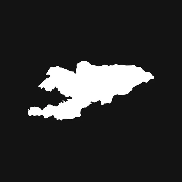 Karte Von Kirgisistan Auf Schwarzem Hintergrund — Stockvektor
