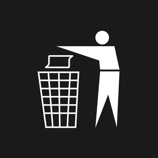 Vuilnisbak Afvalrecycling Niet Strooien Gemeentelijk Afval — Stockvector