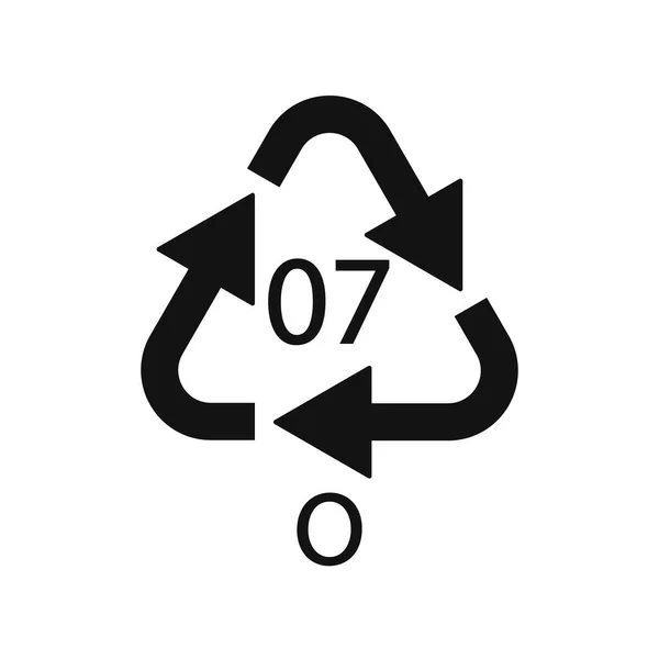 Simbolo Del Codice Riciclaggio Cartello Polietilene Vettoriale Riciclaggio Della Plastica — Vettoriale Stock