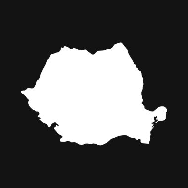 Romanya Haritası Siyah Arkaplan
