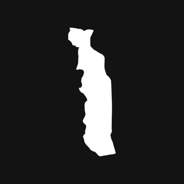 Siyah Arkaplanda Togo Haritası