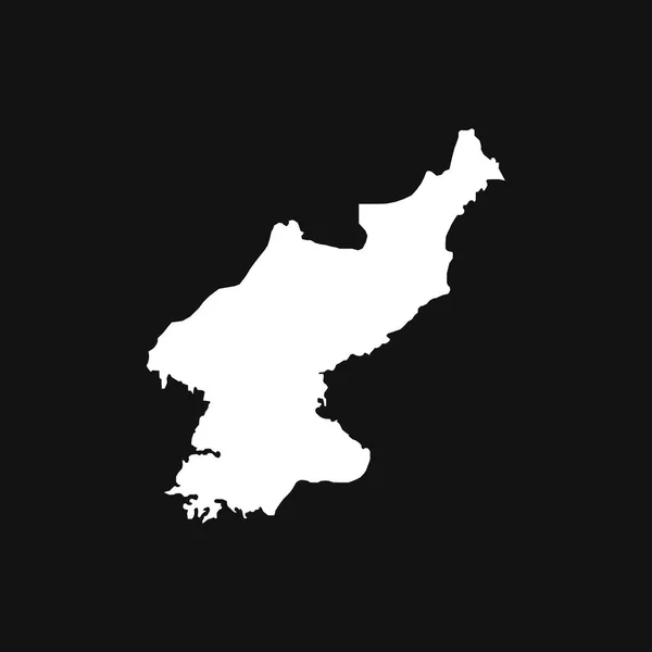 黒を背景にした北朝鮮地図 — ストックベクタ
