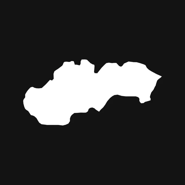 Kaart Van Slowakije Zwarte Achtergrond — Stockvector